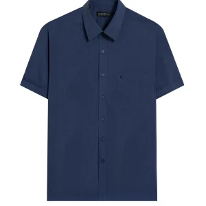 Áo Sơ Mi Ngắn Tay Xanh Than